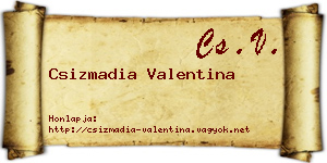 Csizmadia Valentina névjegykártya